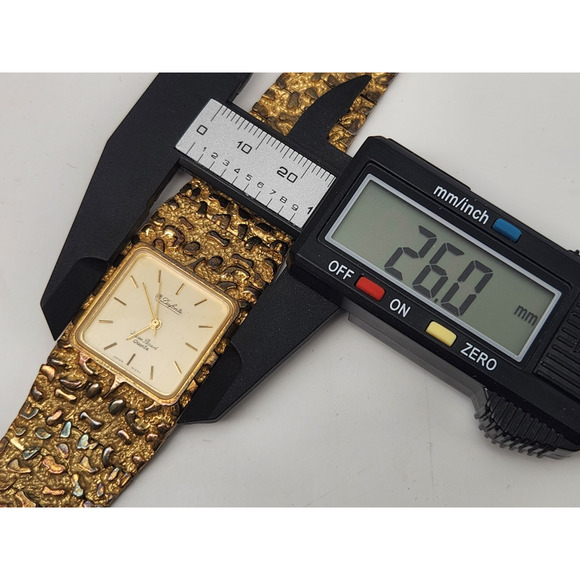 Dufonte Lucien Piccard Watch Womens Nugget Watch Gold Tone 26mm Case Classic